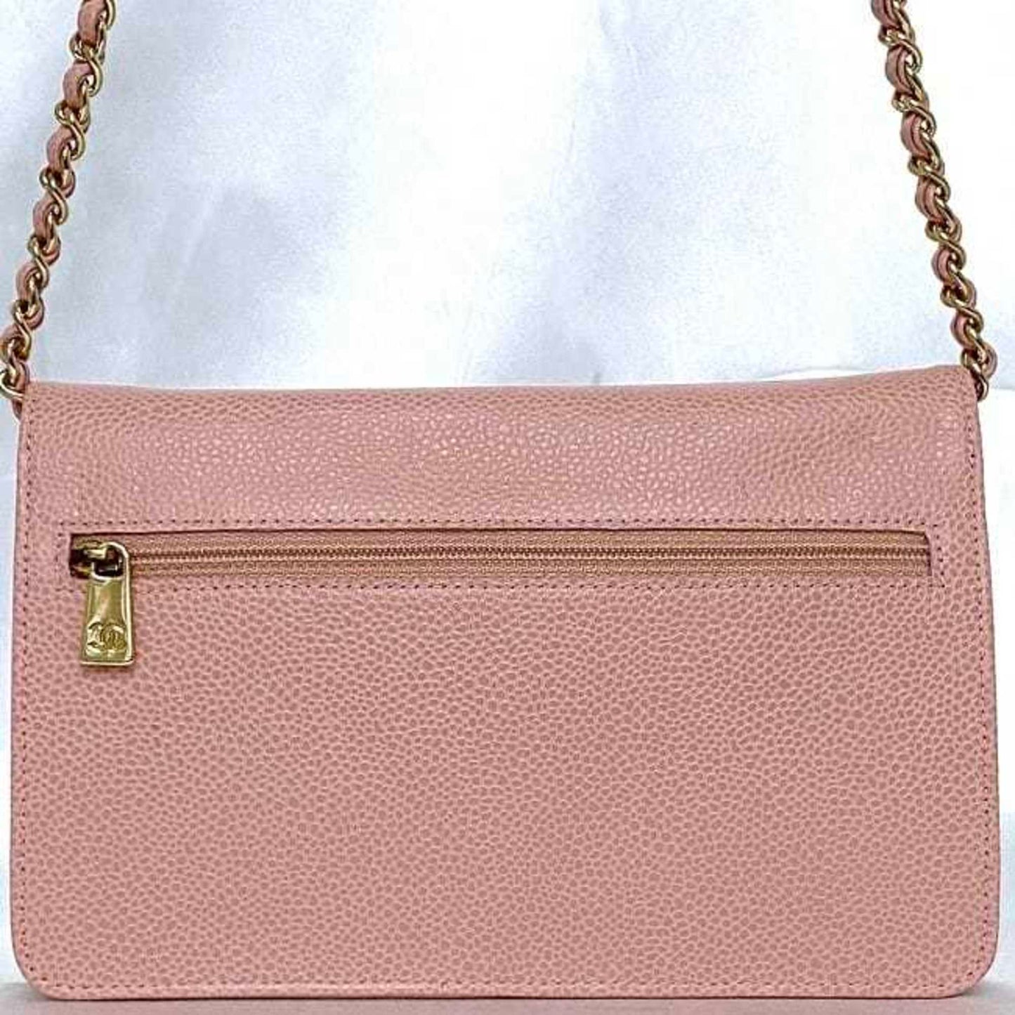 Chanel Sac Flap en cuir caviar rose