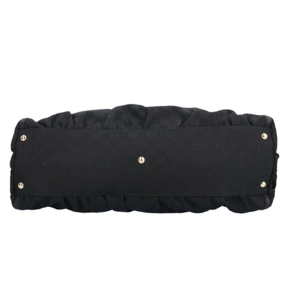 GUCCI Abbey GG Campus Shoulder Bag Canvas Black Women's