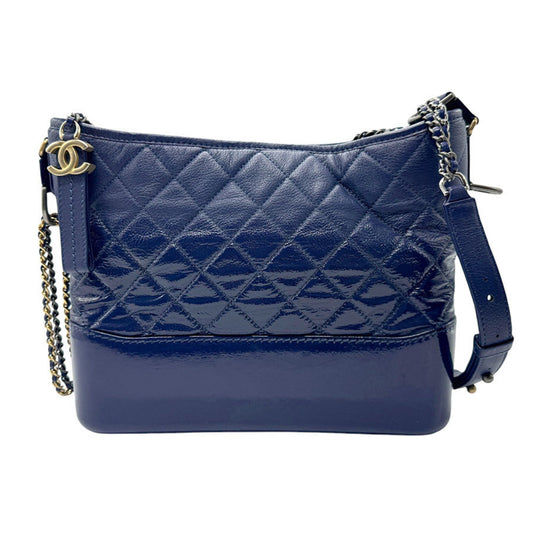 Chanel Sac Gabrielle en cuir bleu