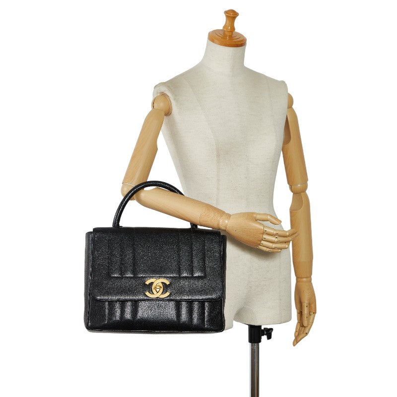 Chanel Caviar Skin Mademoiselle Coco Mark Handbag