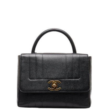 Chanel Caviar Skin Mademoiselle Coco Mark Handbag