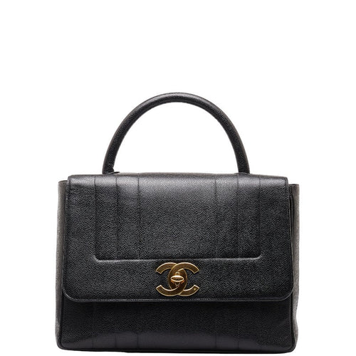 Chanel Caviar Skin Mademoiselle Coco Mark Handbag