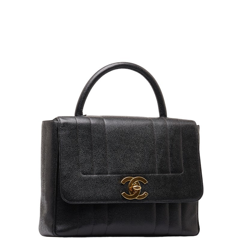 Chanel Caviar Skin Mademoiselle Coco Mark Handbag