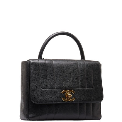 Chanel Caviar Skin Mademoiselle Coco Mark Handbag
