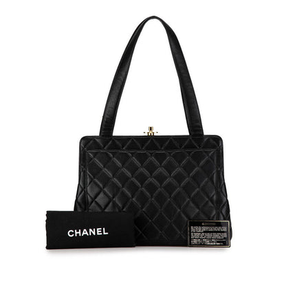 Chanel Caviar Skin Coco Mark Matelasse Tote Bag