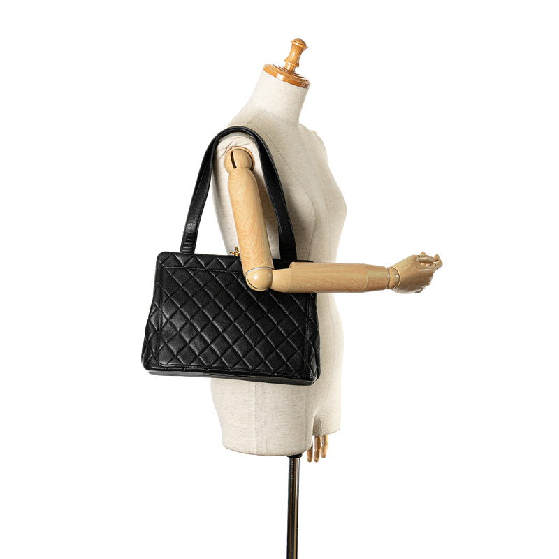 Chanel Caviar Skin Coco Mark Matelasse Tote Bag