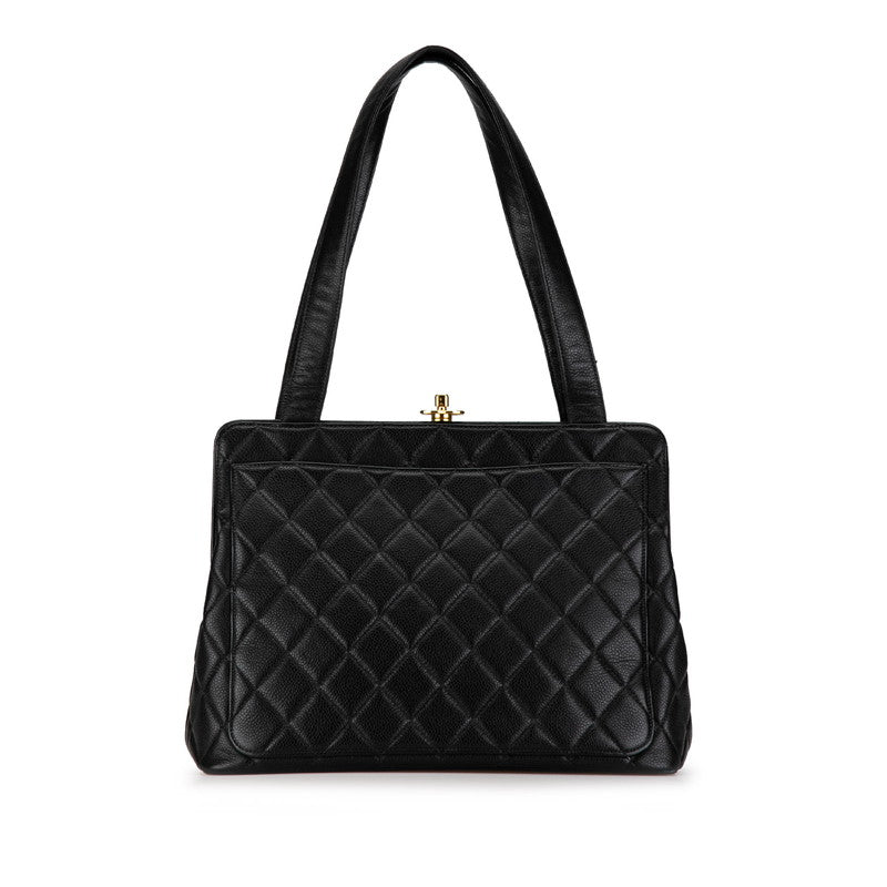 Chanel Caviar Skin Coco Mark Matelasse Tote Bag
