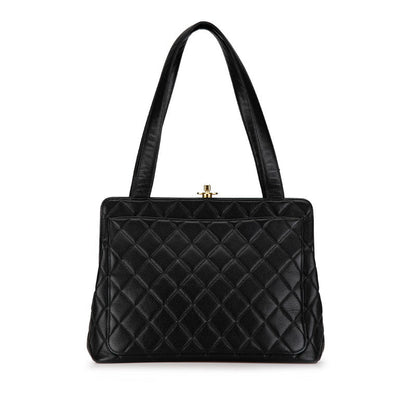 Chanel Caviar Skin Coco Mark Matelasse Tote Bag