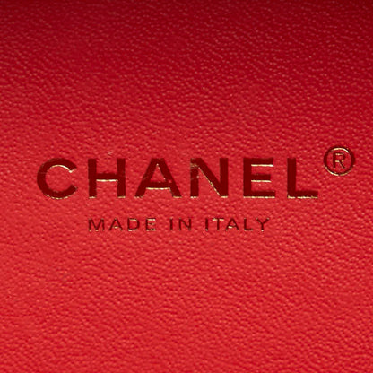 Chanel Leather Coco Mark CC Filigree Chain Shoulder Bag