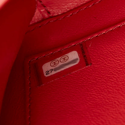 Chanel Leather Coco Mark CC Filigree Chain Shoulder Bag