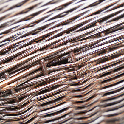 Chanel Coco Mark Rattan Handbag Brown