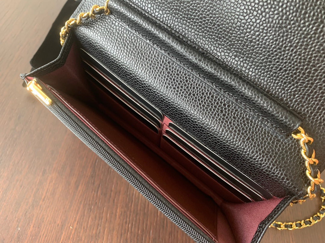 CHANEL WOC 19CM BLACK CAVIAR GOLD HARDWARE