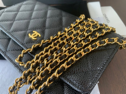 CHANEL WOC 19CM BLACK CAVIAR GOLD HARDWARE