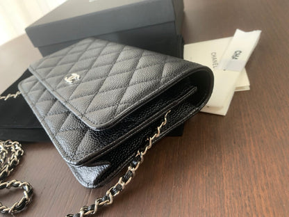 CHANEL WOC 19CM BLACK CAVIAR SILVER HARDWARE
