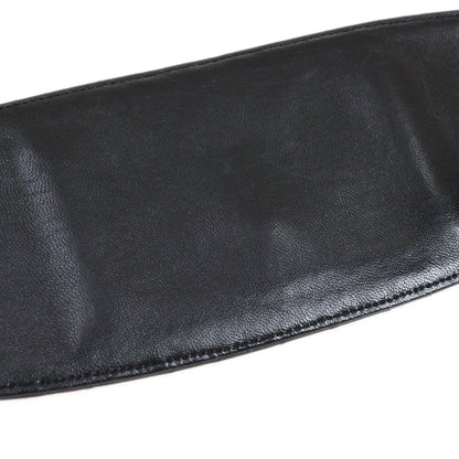 CHANEL 1980s Black Lambskin Cosmoline Pocket Bum Bag #75