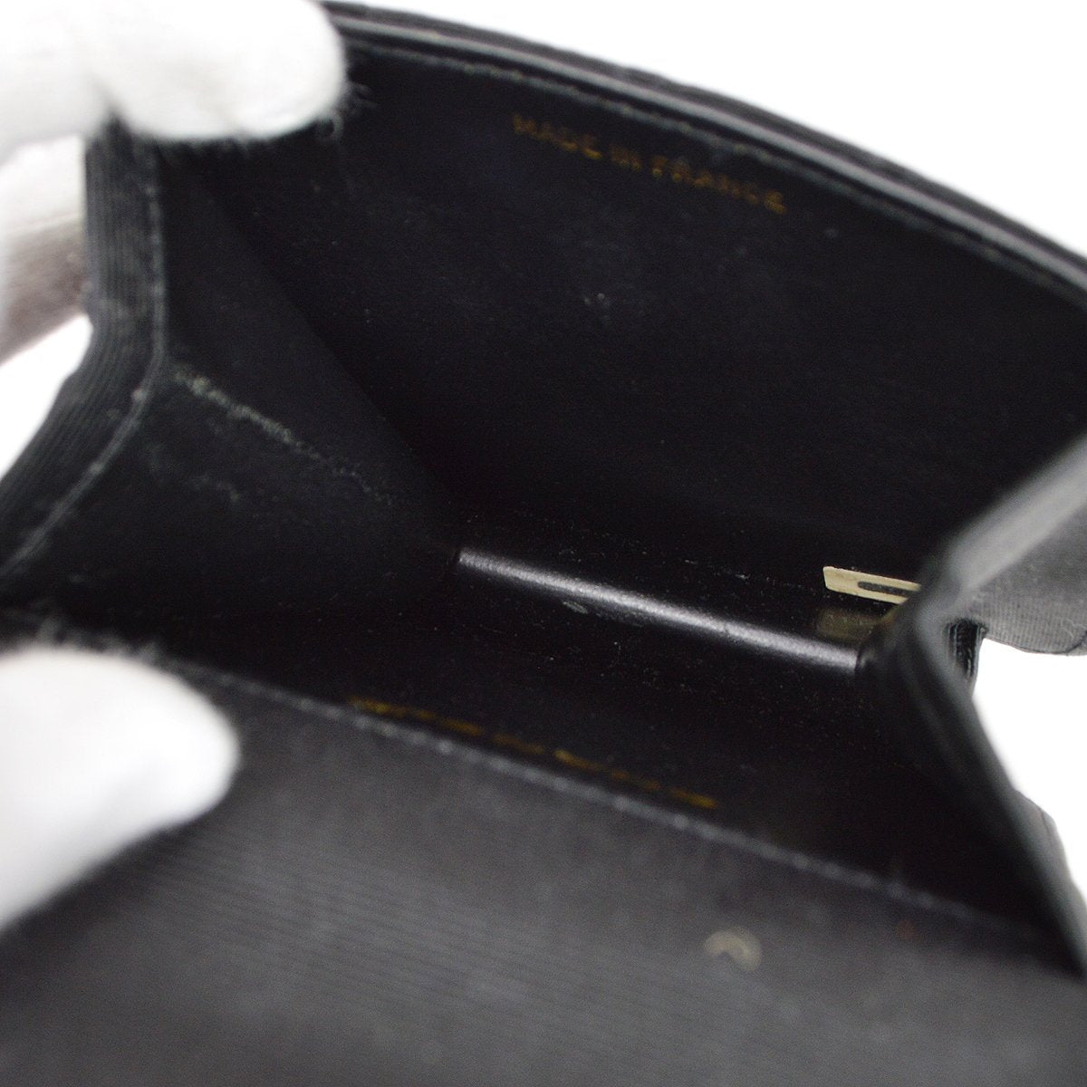 CHANEL 1989-1991 Black Canvas Quilted Belt Bag