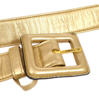 CHANEL 1991-1994 Gold Lambskin Quilted Belt Bag #75