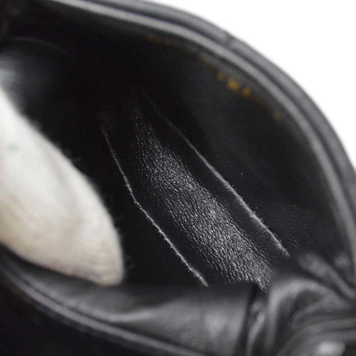 CHANEL 1994 Black Lambskin Quilted Belt Bag with Medallion Chain #80