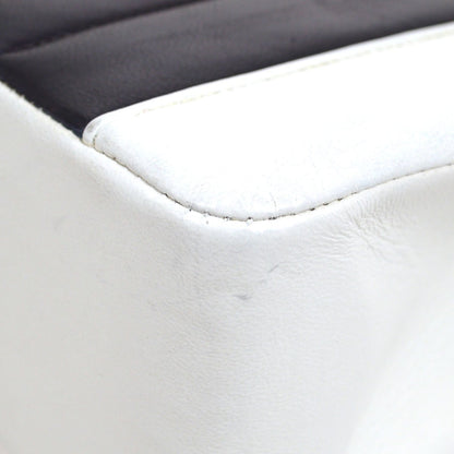 CHANEL 1991-1994 Vertical Border Flap Small Navy Lambskin