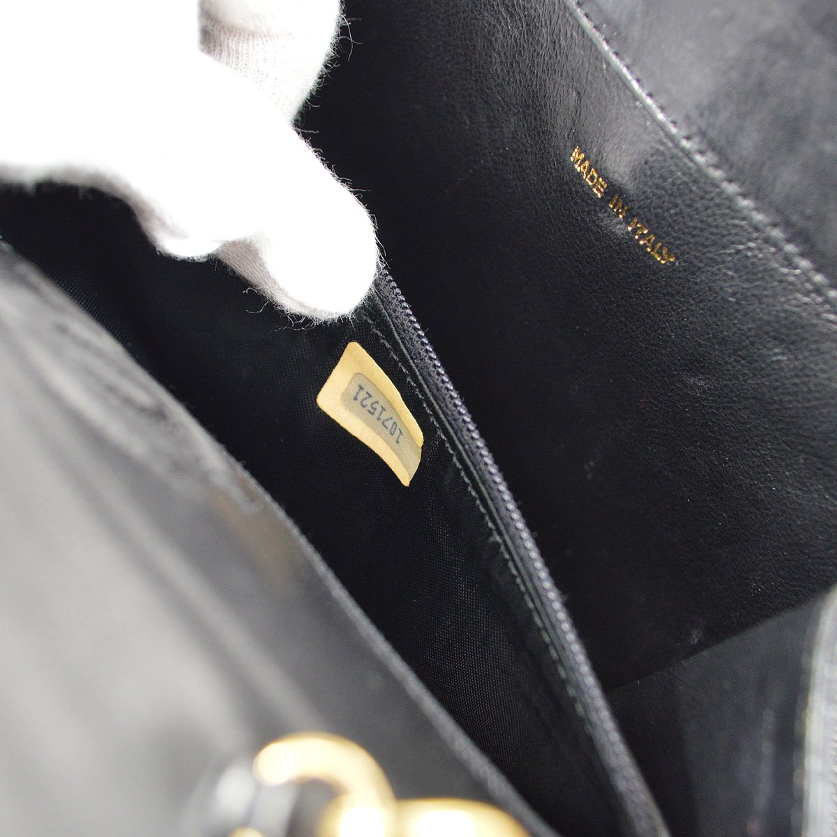 CHANEL 1989-1991 Black Lizard Octagonal Flap Bag