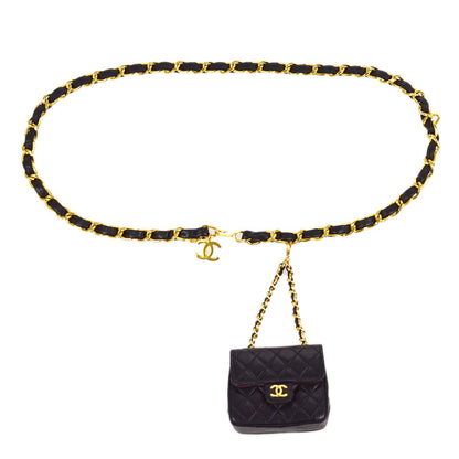 CHANEL Micro Bum Belt Bag Black Lambskin