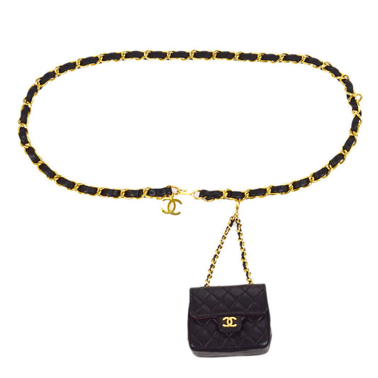 CHANEL Micro Bum Belt Bag Black Lambskin