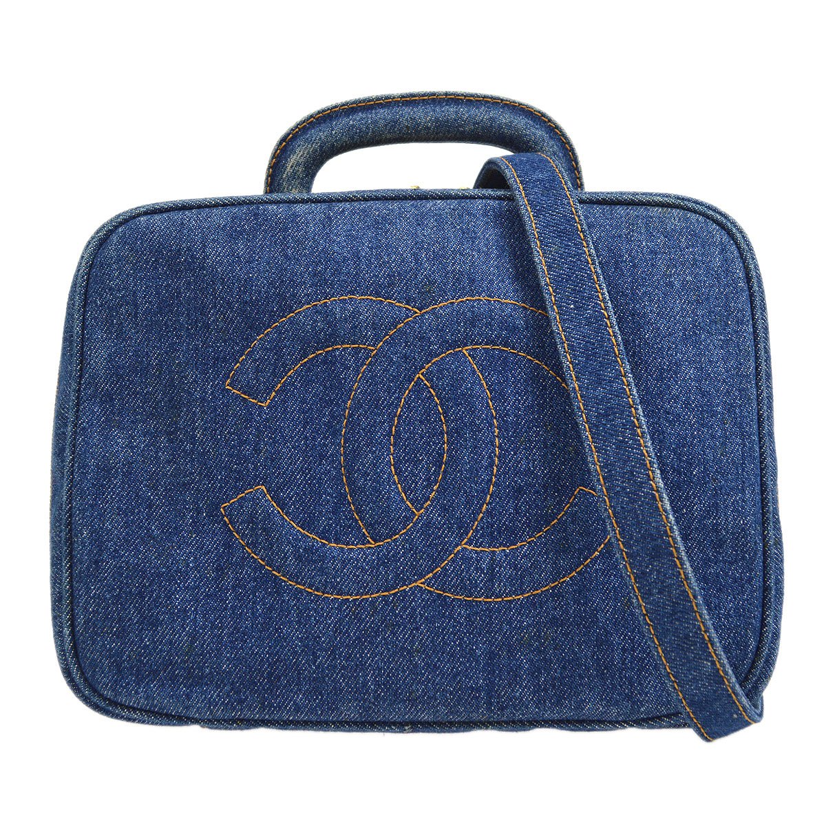 CHANEL 1996-1997 Denim Top Handle Bag
