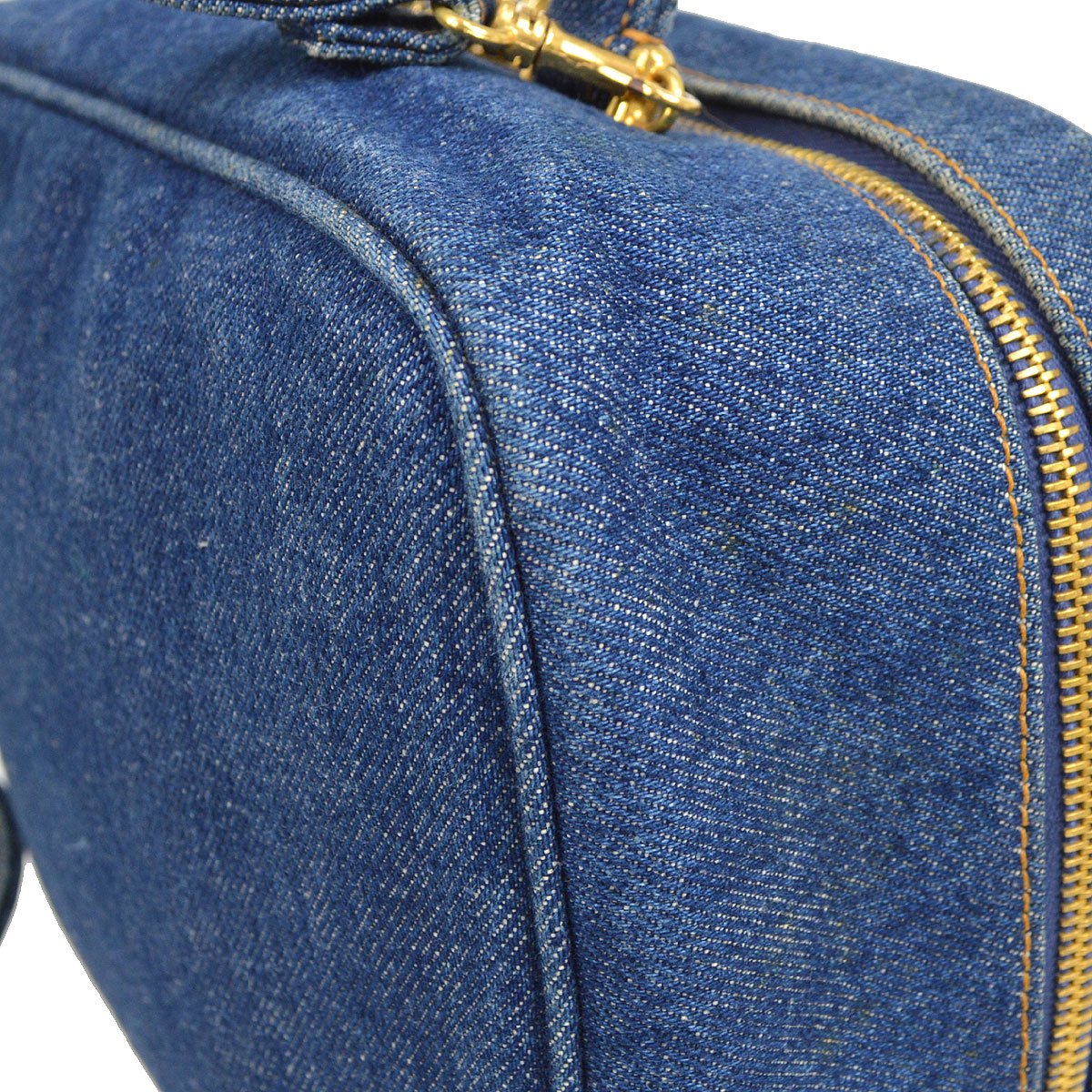 CHANEL 1996-1997 Denim Top Handle Bag