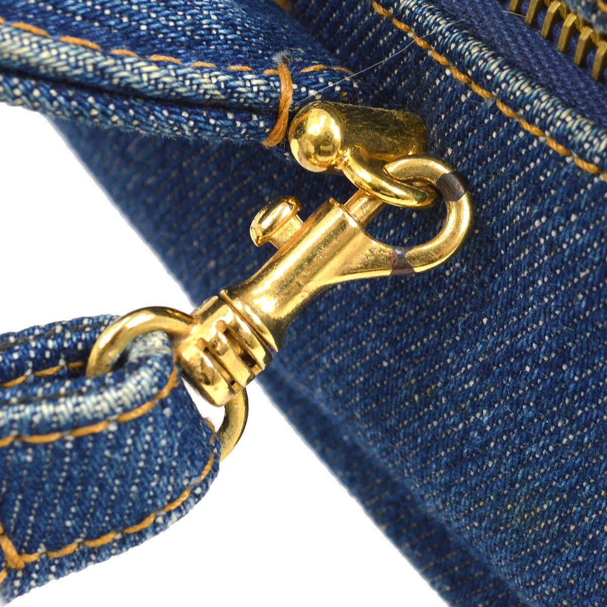 CHANEL 1996-1997 Denim Top Handle Bag