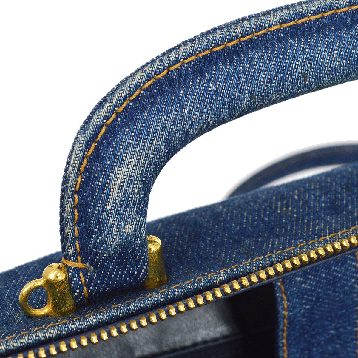 CHANEL 1996-1997 Denim Top Handle Bag