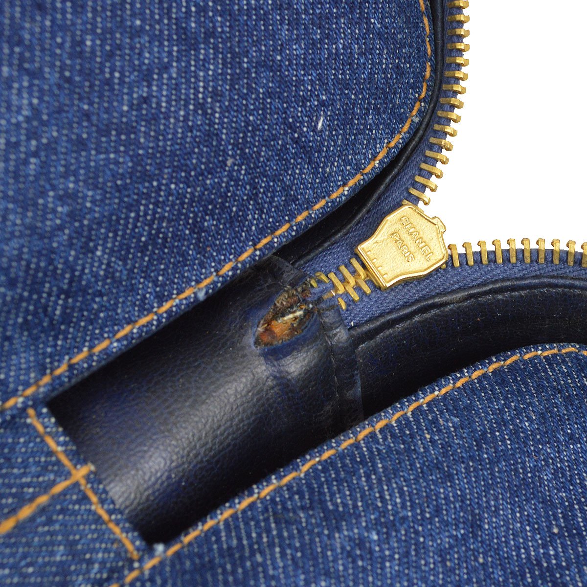 CHANEL 1996-1997 Denim Top Handle Bag