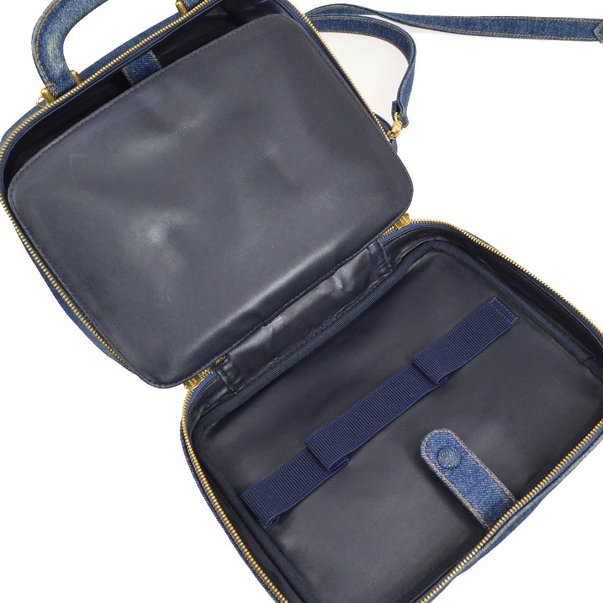 CHANEL 1996-1997 Denim Top Handle Bag