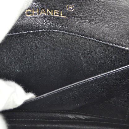 CHANEL 1986-1988 Black Lizard Pointed Flap