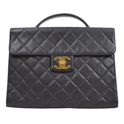 CHANEL 1994-1996 Briefcase Black Caviar