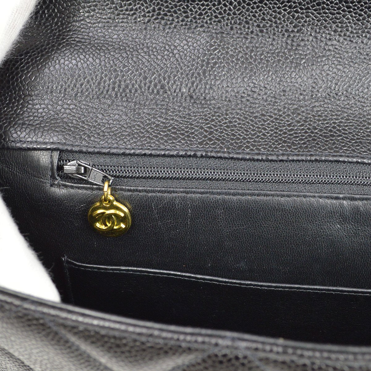 CHANEL 1994-1996 Briefcase Black Caviar