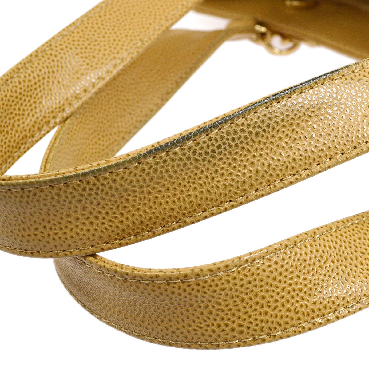 CHANEL 2001-2003 Beige Caviar Wild Stitch Tote