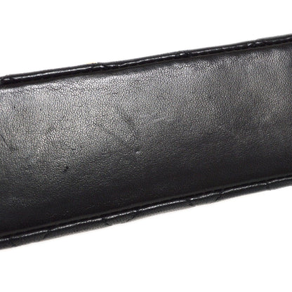 CHANEL 1989-1991 Black LAMBSKIN Straight FLAP MICRO