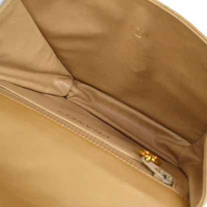 CHANEL 1991-1994 Gold Lambskin Straight Flap Mini