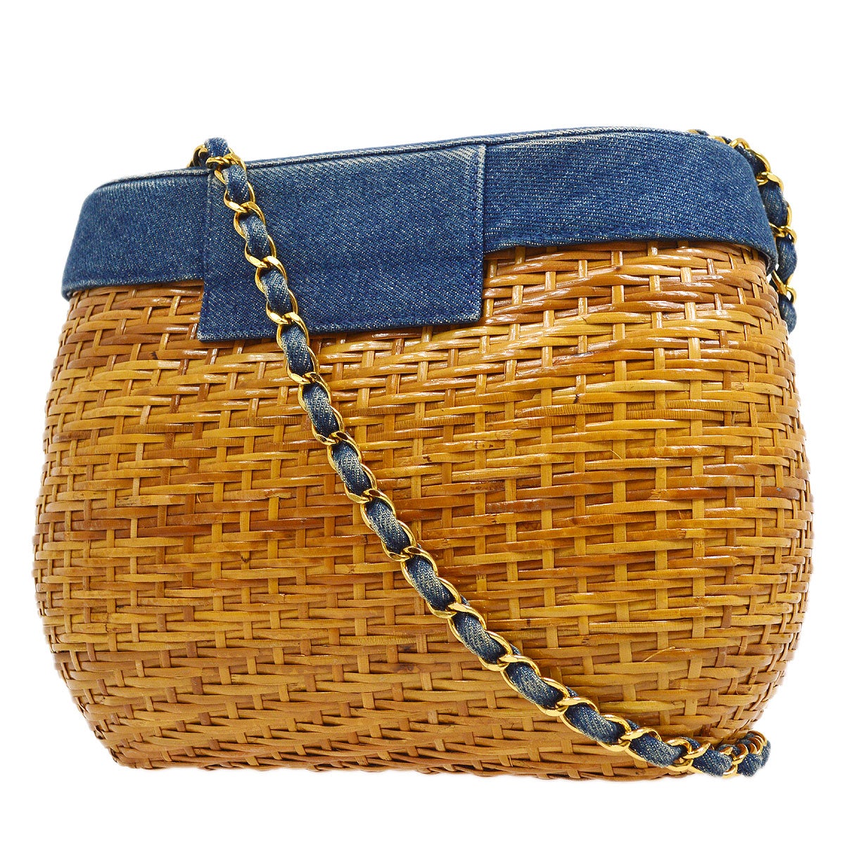 CHANEL 1997-1999 Wicker Basket Bag 20