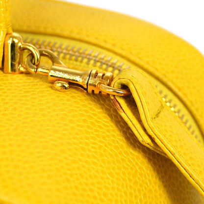 CHANEL 1997-1999 Yellow Caviar Lunch Box Vanity