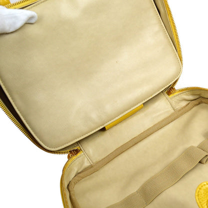 CHANEL 1997-1999 Yellow Caviar Lunch Box Vanity