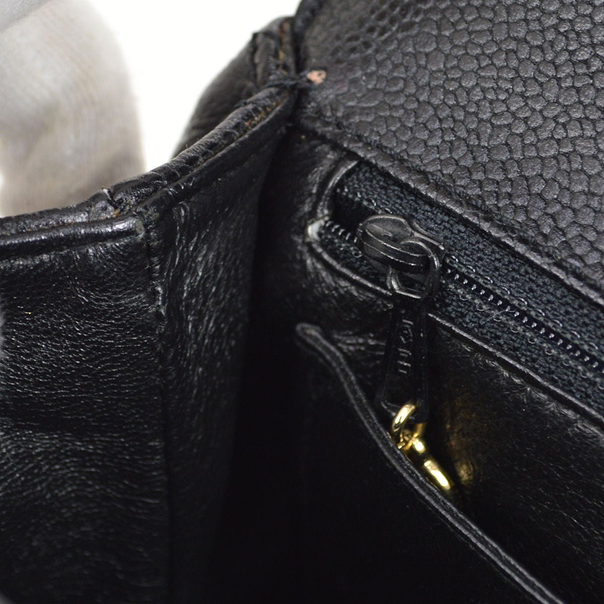 CHANEL 2000-2001 Quilted Kelly 30 Black Caviar