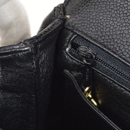 CHANEL 2000-2001 Quilted Kelly 30 Black Caviar