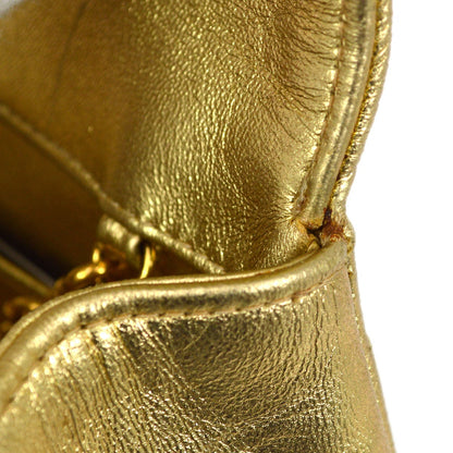 CHANEL 1991-1994 Christal & Gold CC Diagonal Evening Bag