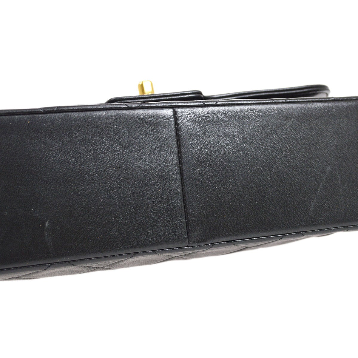 CHANEL 1991-1994 Border Flap Medium Black Lambskin