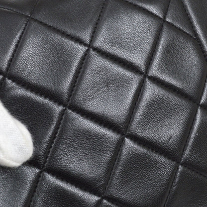 CHANEL 1991-1994 Border Flap Medium Black Lambskin