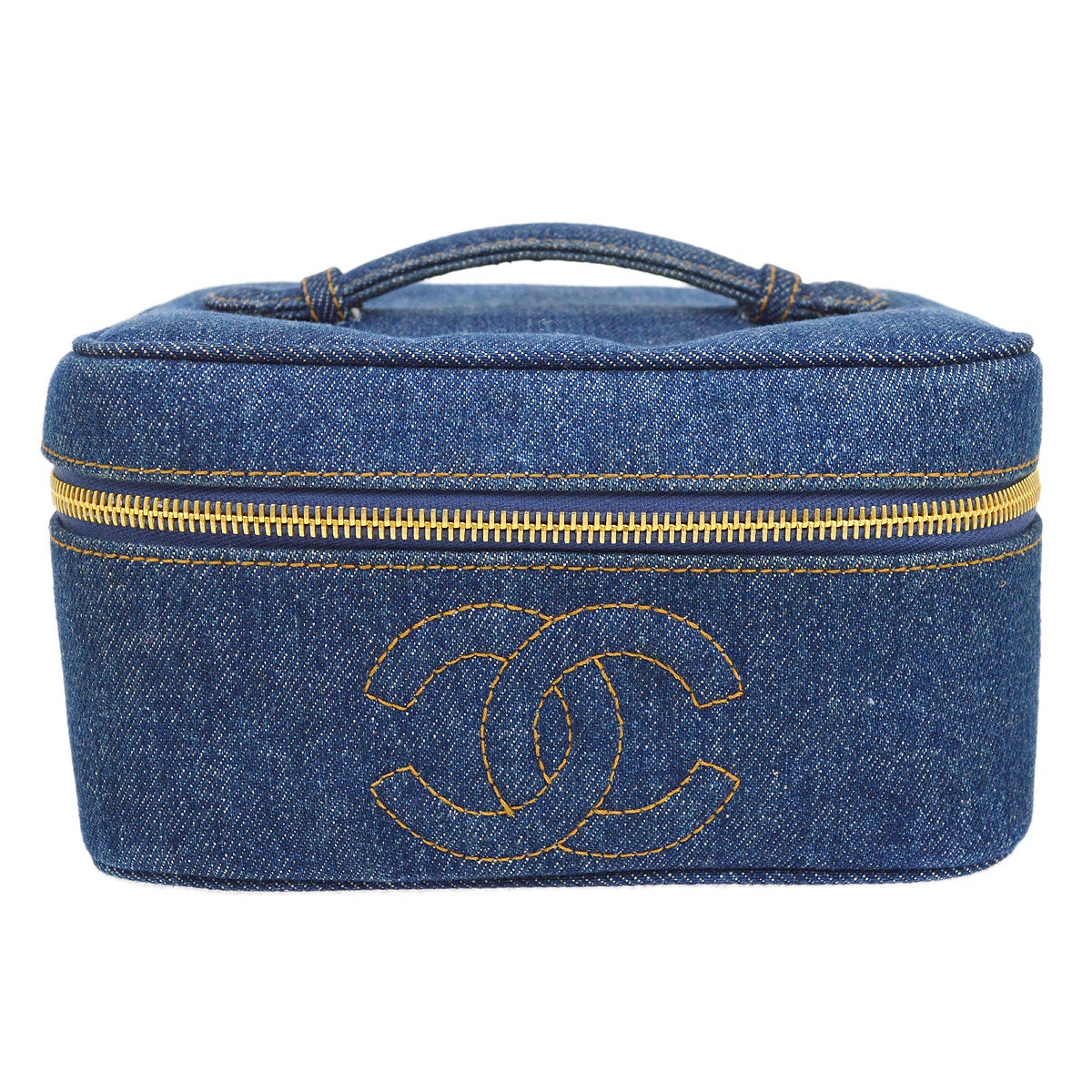 CHANEL 1996-1997 Timeless Vanity Handbag Denim