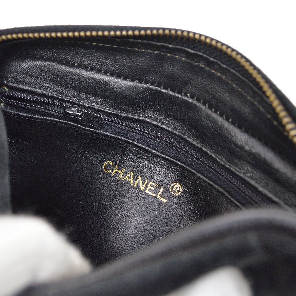 CHANEL 1986-1988 Black Suede Diamond Camera Bag Mini