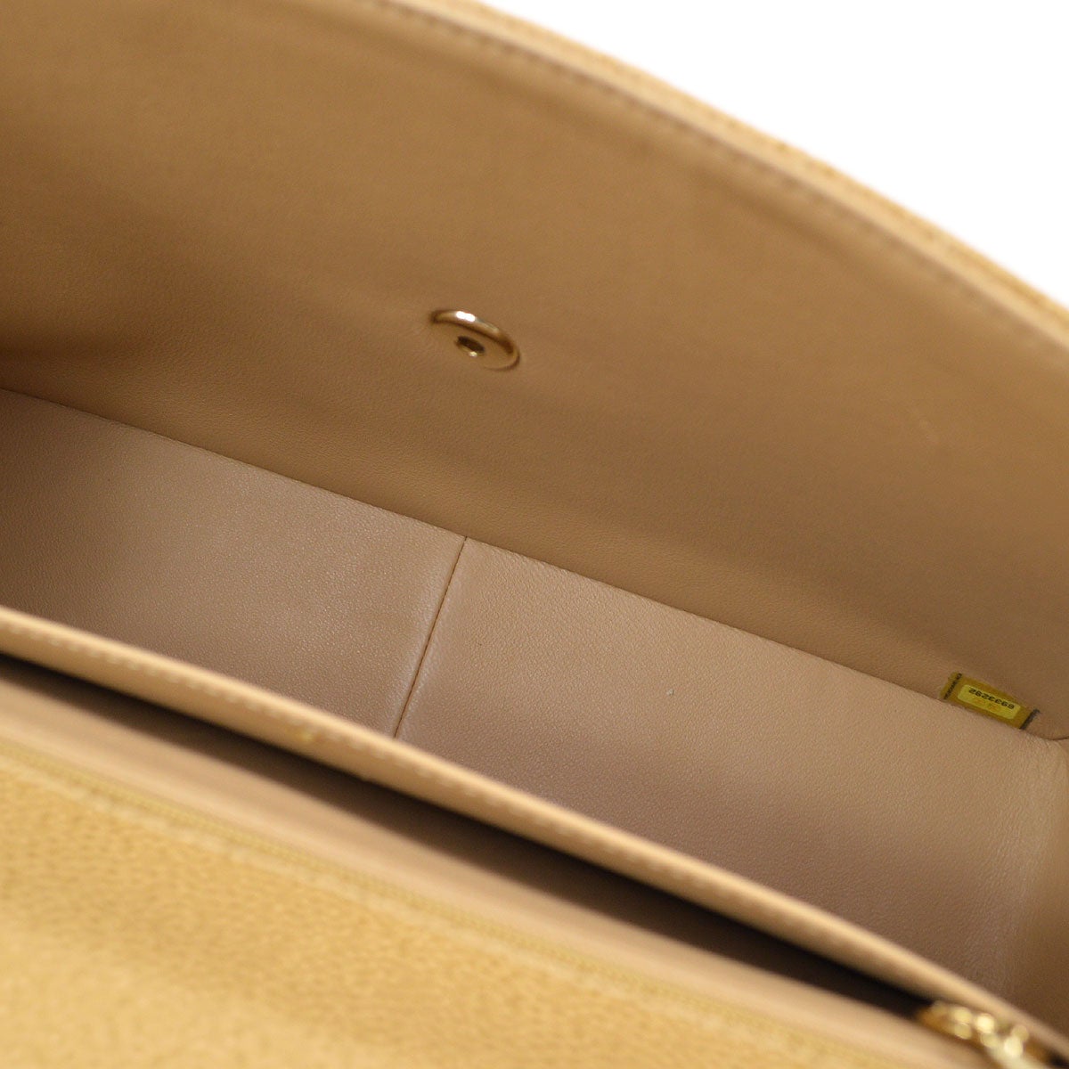 CHANEL 2000-2001 Beige Caviar Classic Flap Jumbo
