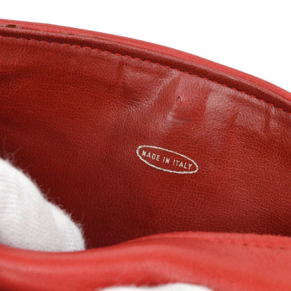 CHANEL 1991-1994 Red Lambskin Quilted Belt Bag